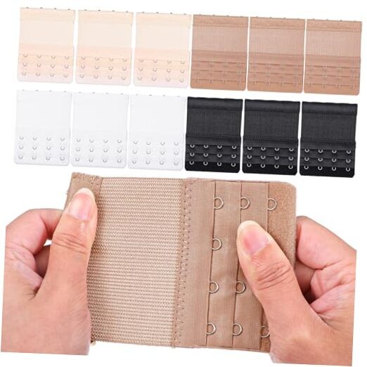 12PCS Bra Extender 4 Hooks, Elastic Bra Strap Extender, 4 Hooks Plus Size Bra