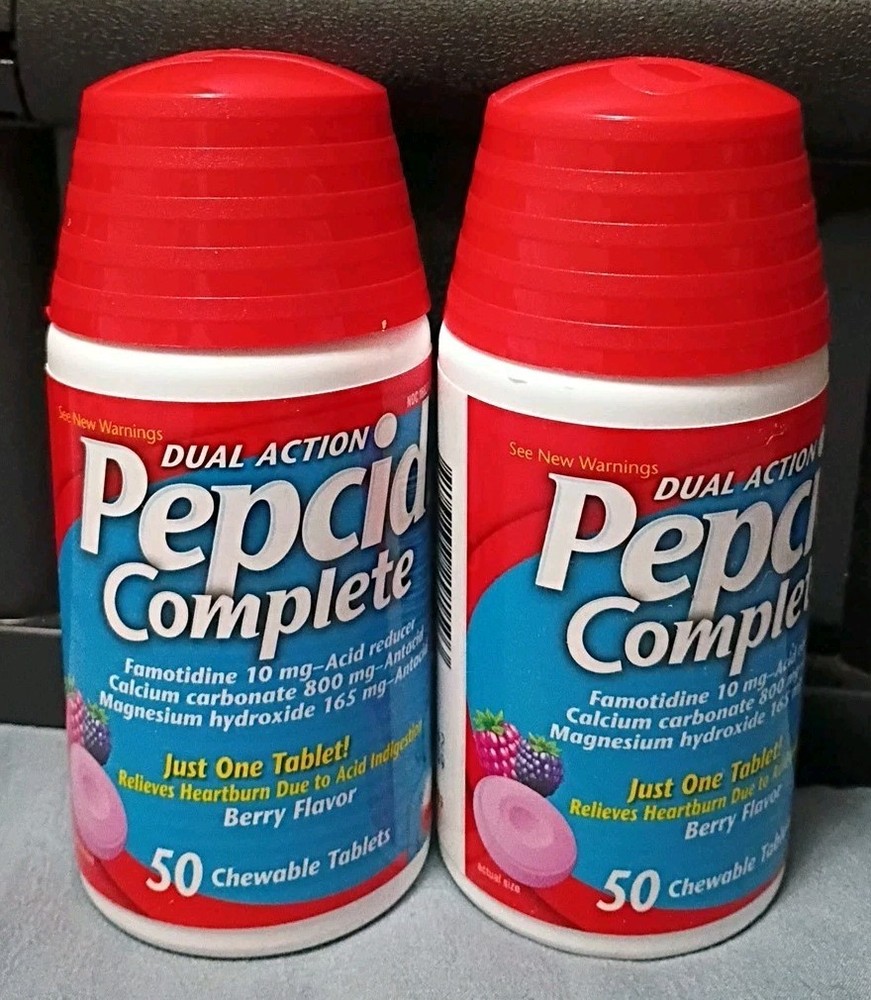 Pepcid Complete Dual Action Acid Reducer Tablets, Berry (100 Ct.) 💊