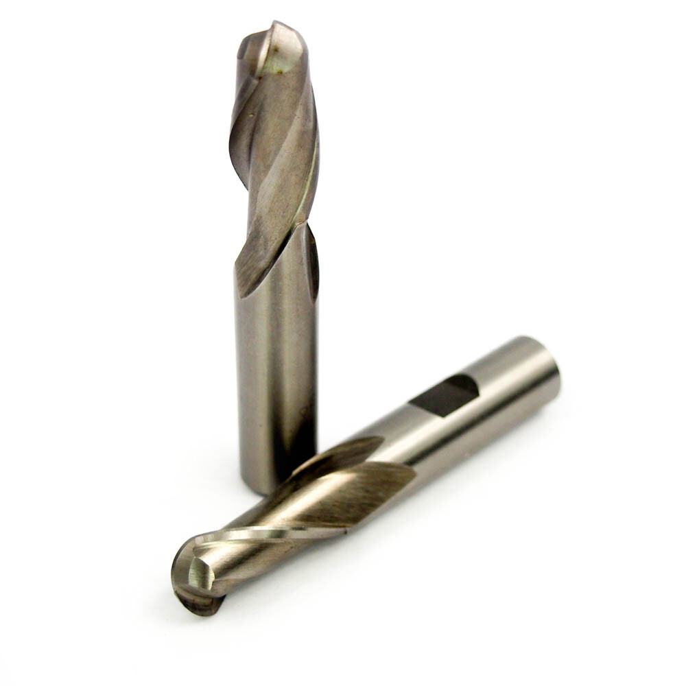 Ball End Mills 1/2" 2FL HSS 1" LOC x 3" OAL (2 Pcs)