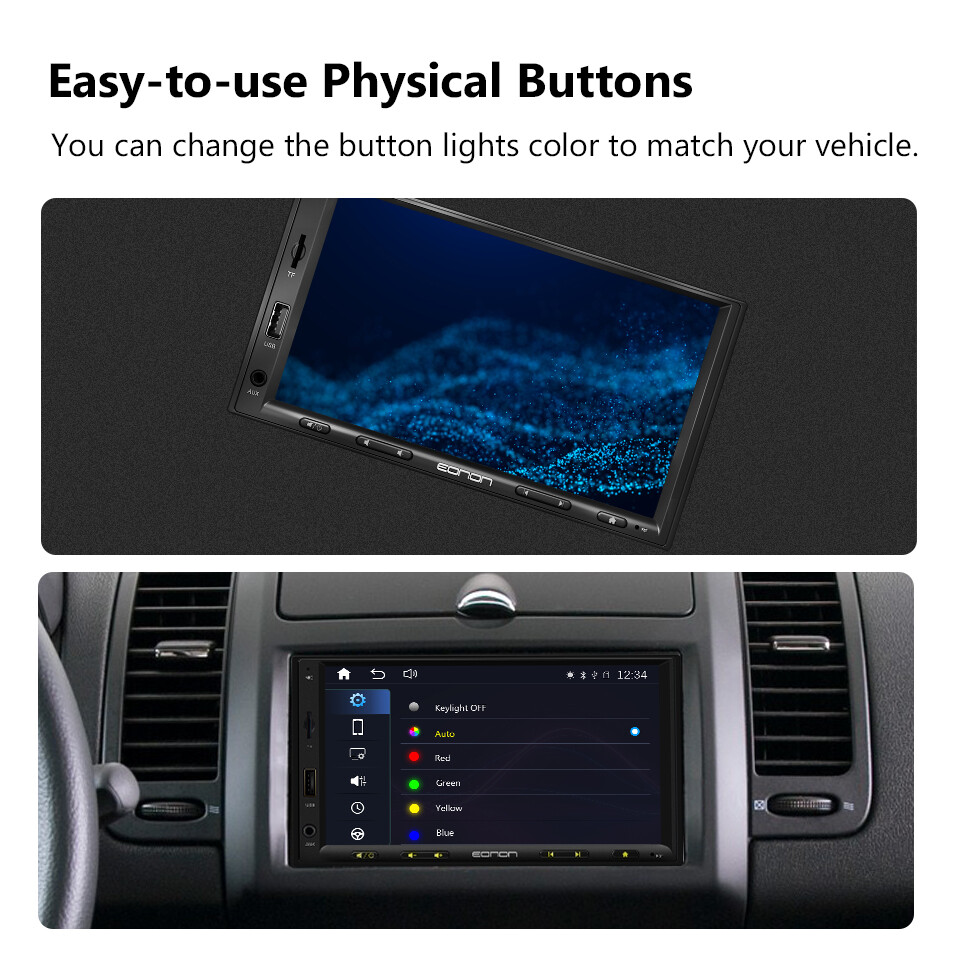 Eonon Double Din 7" inch QLED Android Auto CarPlay Car Radio Stereo GPS Navi DSP