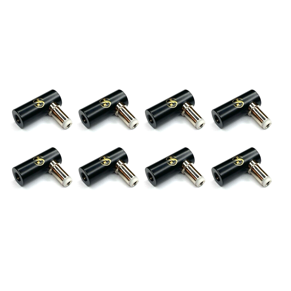 (8) Right Angle Solderless DC Barrel Connectors for Kurrent Electric Cable