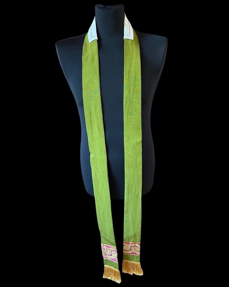 Embroidered liturgical stole. Length - 220 сm, width at widest point - 7 cm