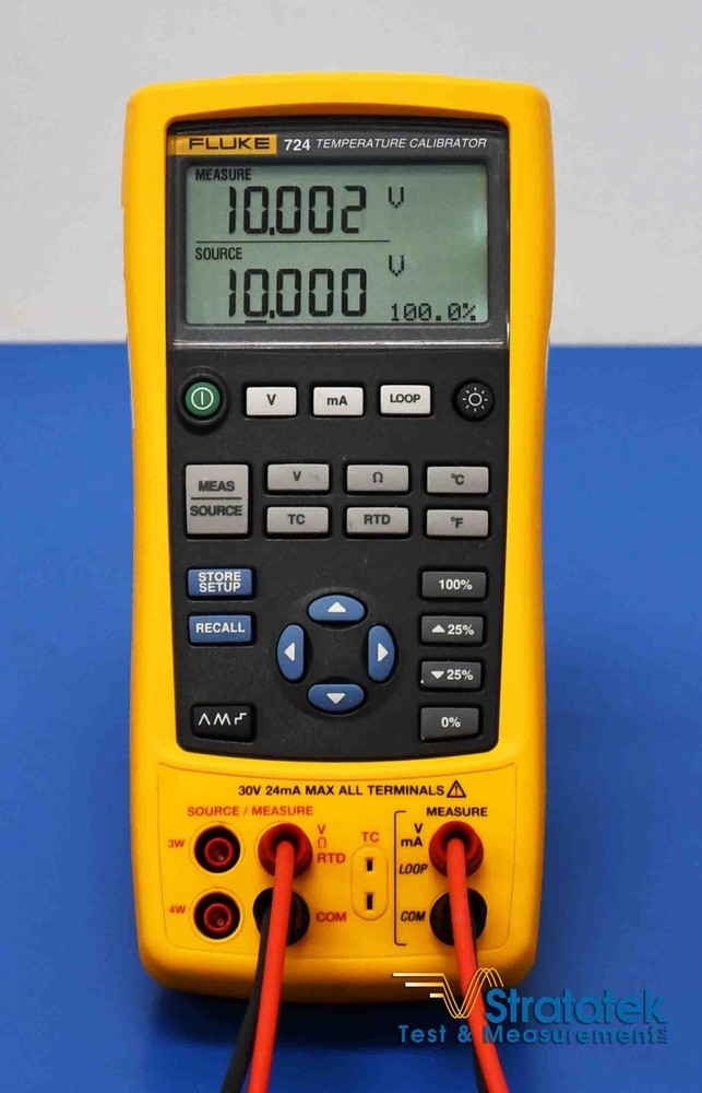 Fluke 724 Process and Temperature Calibrator NIST Calibrated with Data