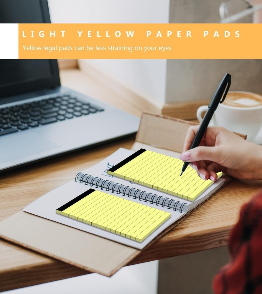 12 Pack Note Pads 3x5 Inch, Small Notepad, Pocket In-12 Pack, Yellow