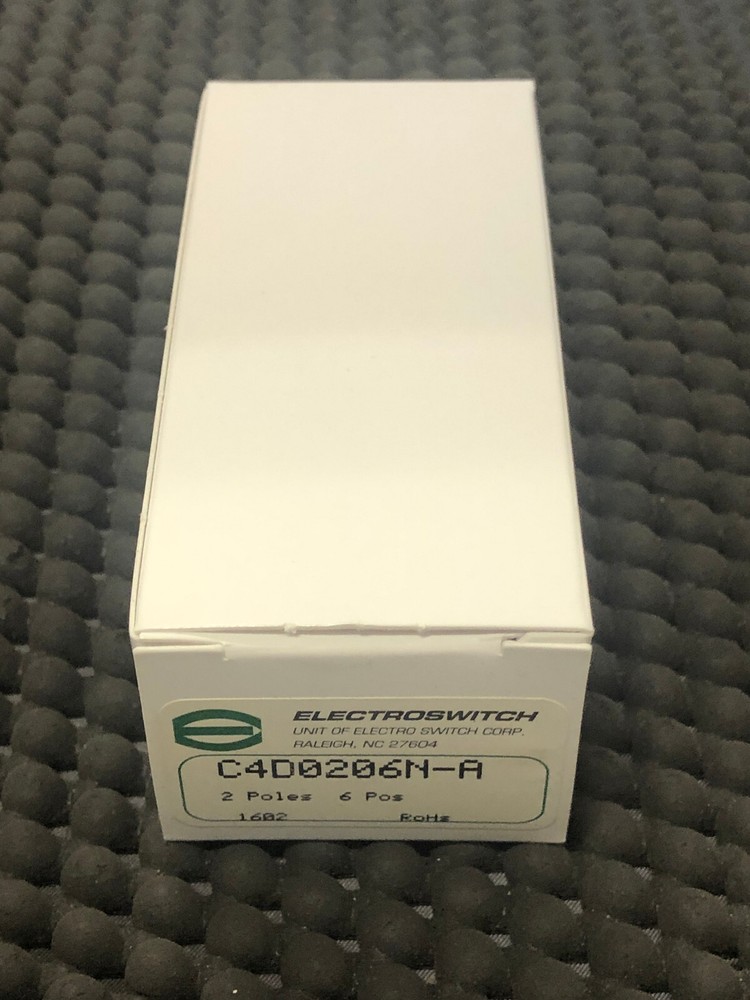 ELECTROSWITCH C4D0206N-A 2 POLE 6 POS 300MA 124VAC PANEL MOUNT ROTARY SWITCH