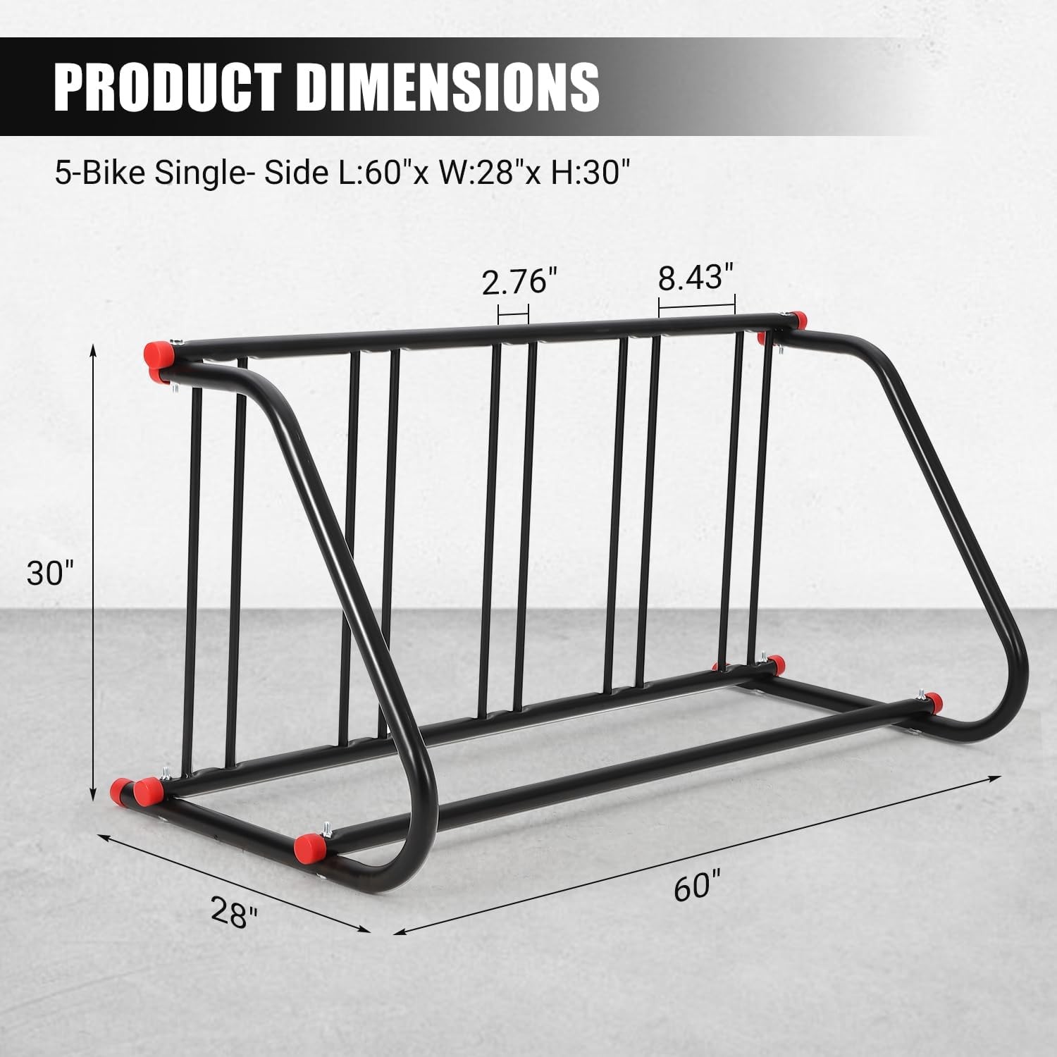 5/10 Bike Parking Rack Holders Outdoor Floor Grid Bike Rack Single/Double Side