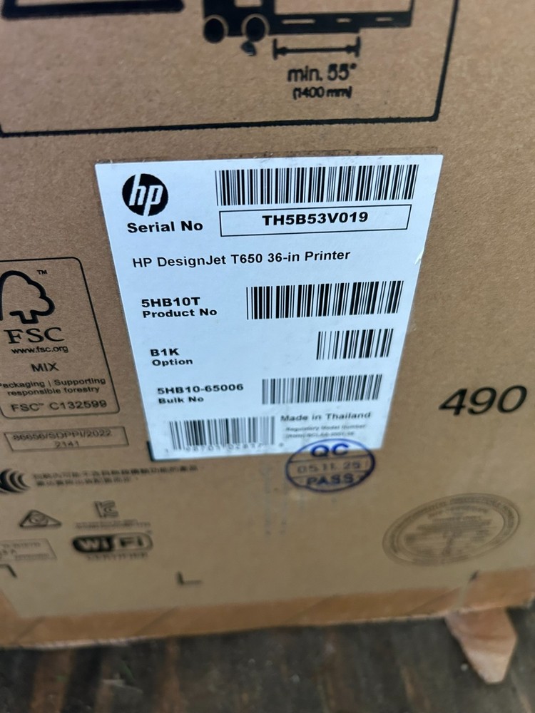 HP DesignJet T650 36-in Printer 2025 Plotter CAD PDF PLANS Plotter Free Shipping