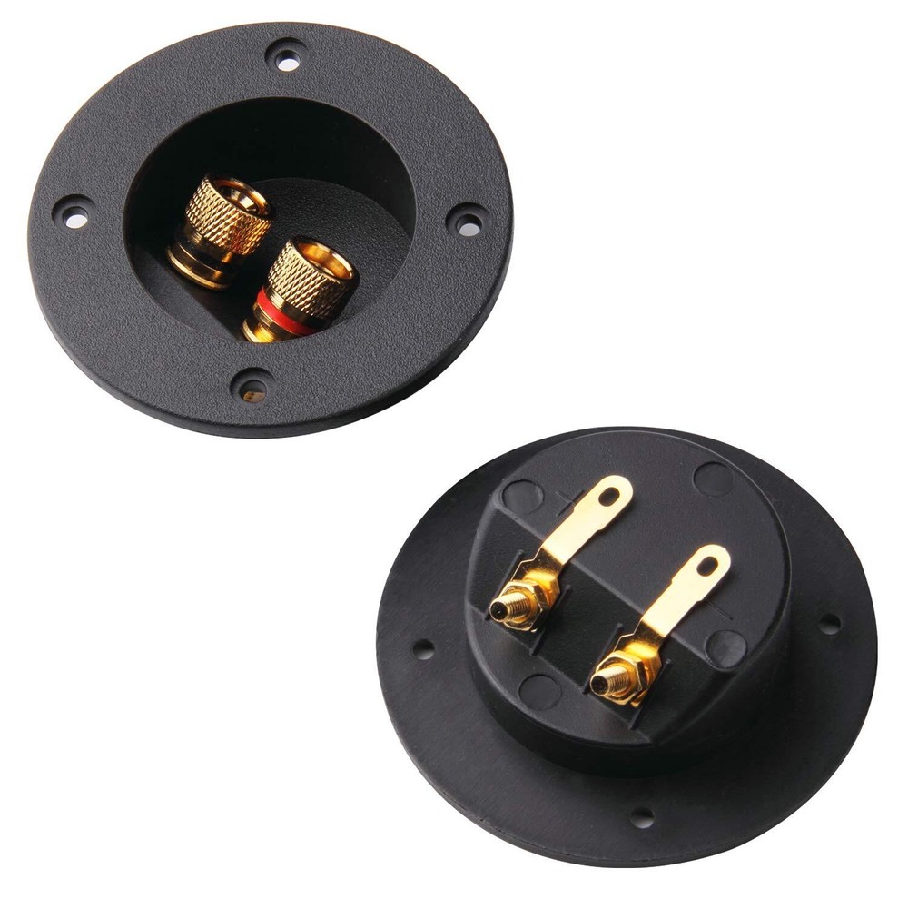 5Pk Speaker Box Terminal Cup 3" 2-Way Spring Loaded Jacks Speaker Wire Connector
