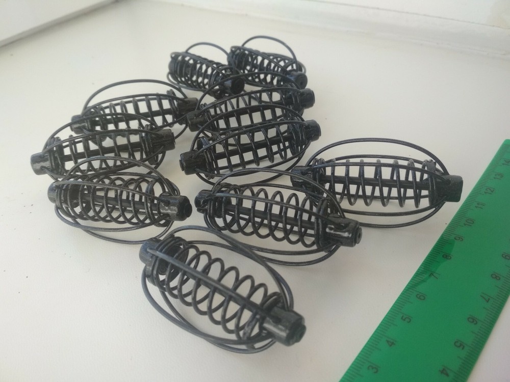 10 pcs spring coil inline method carp fishing feeder