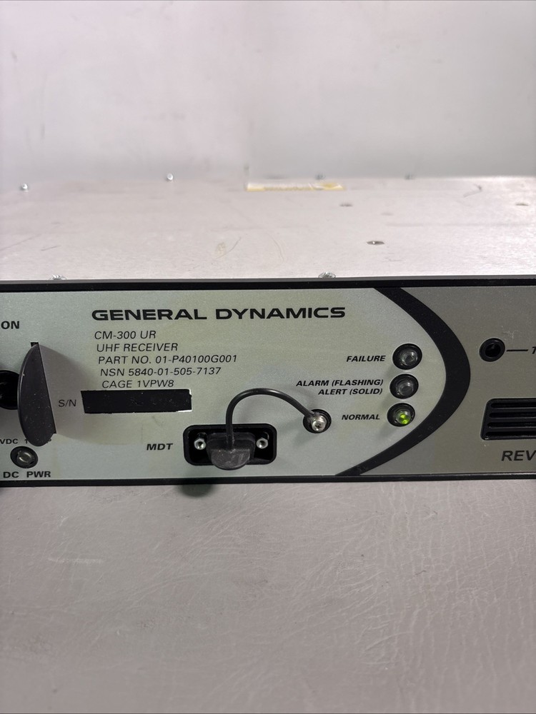 General Dynamics CM-300 UR UHF Receiver Base Station | UNTESTED