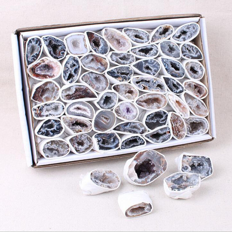 100% Lovely Natural Agate Mineral Specimen Cut Agate Geode "Cornucopia"