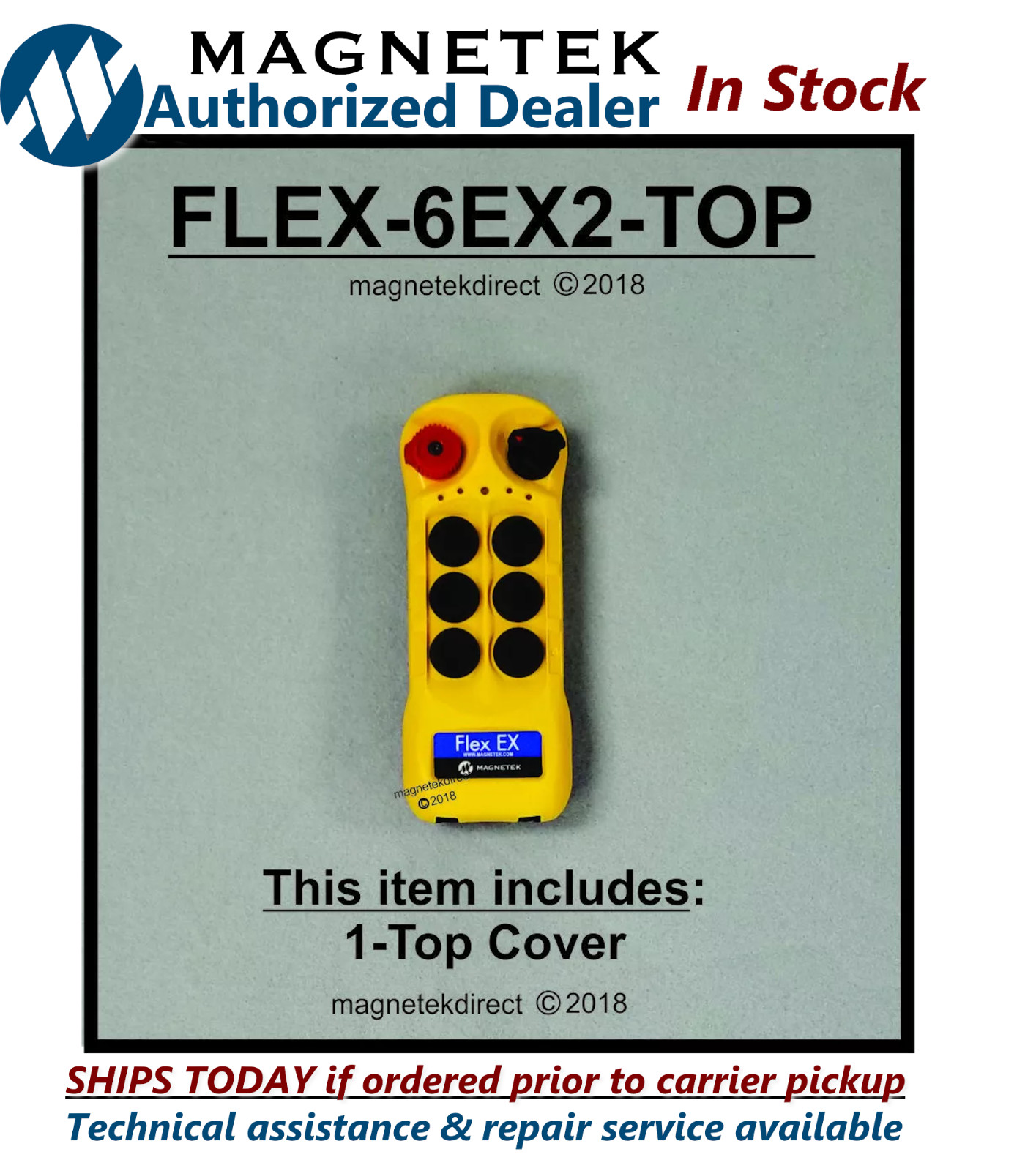 Magnetek FLEX-6EX2-TOP - front cover case, radio remote control transmitter part