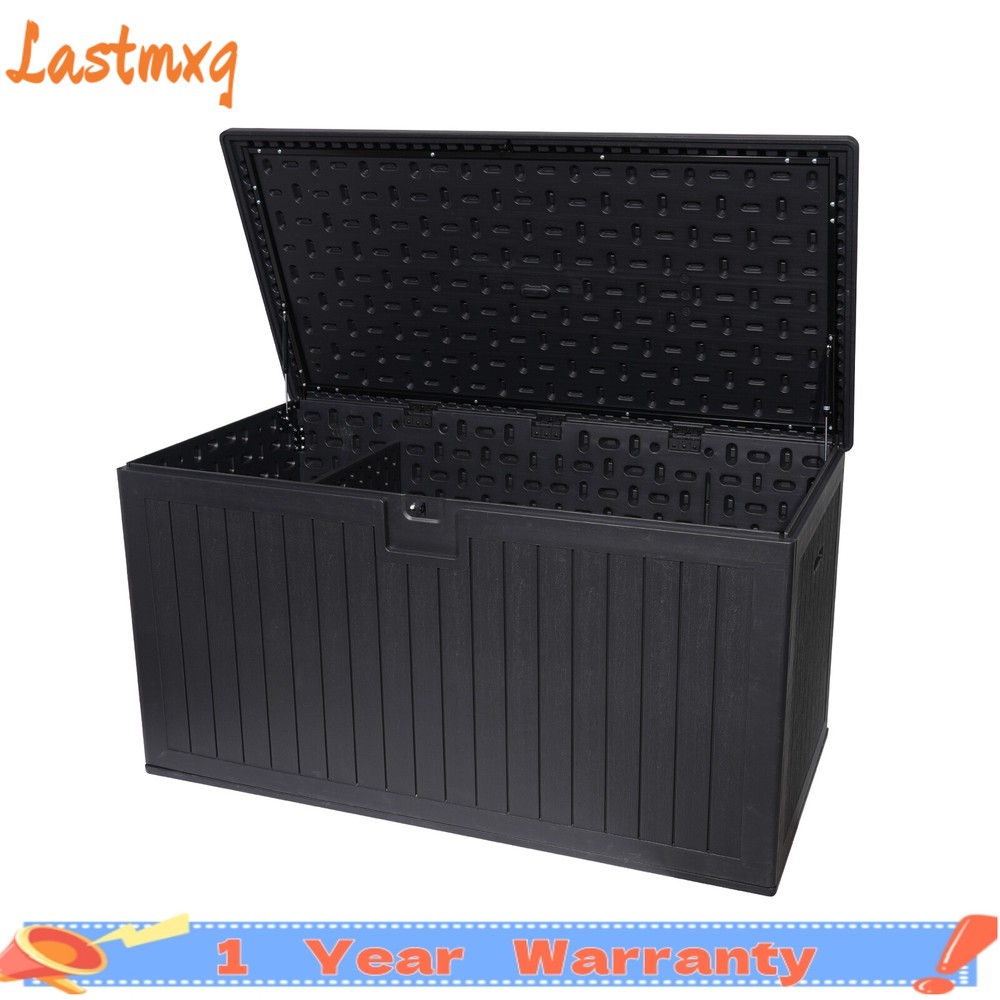 260 Gallon Resin Outdoor Deck Box Storage Box Multi-function Container Lockable