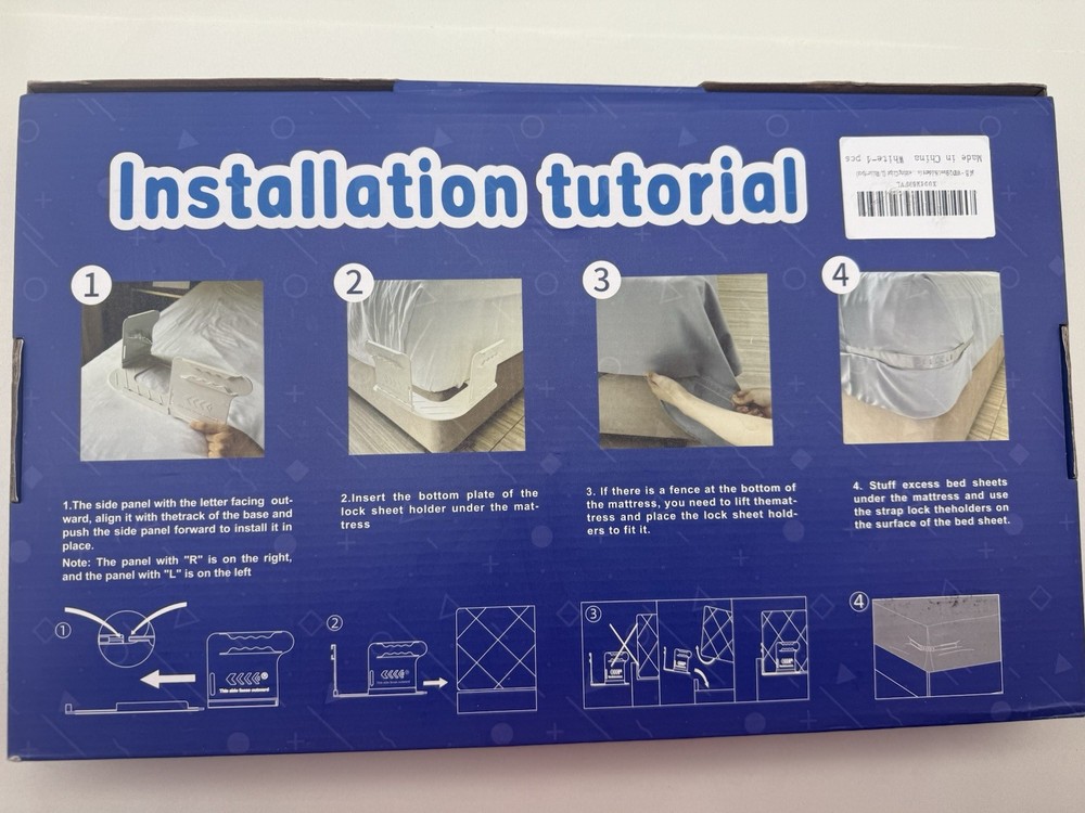 Sheet Holders for Bed Corners - Plastic Fasteners Keep Sheets Firm & Tight *READ
