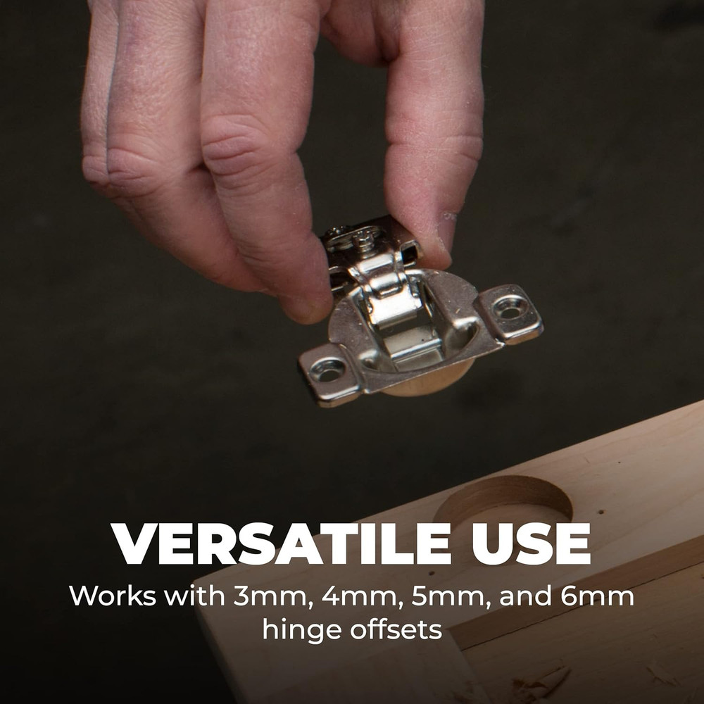 KHI-HINGE Concealed Hinge Jig – Precision Cabinet Door Hinge Tool – Drill Gui...