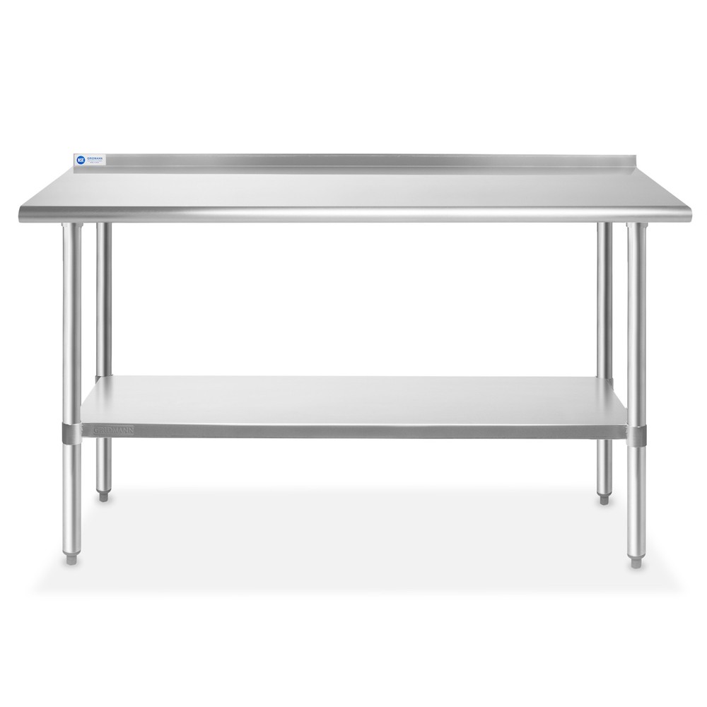 OPEN BOX - Stainless Steel Kitchen Restaurant Work Prep Table Backsplash 24"x60"