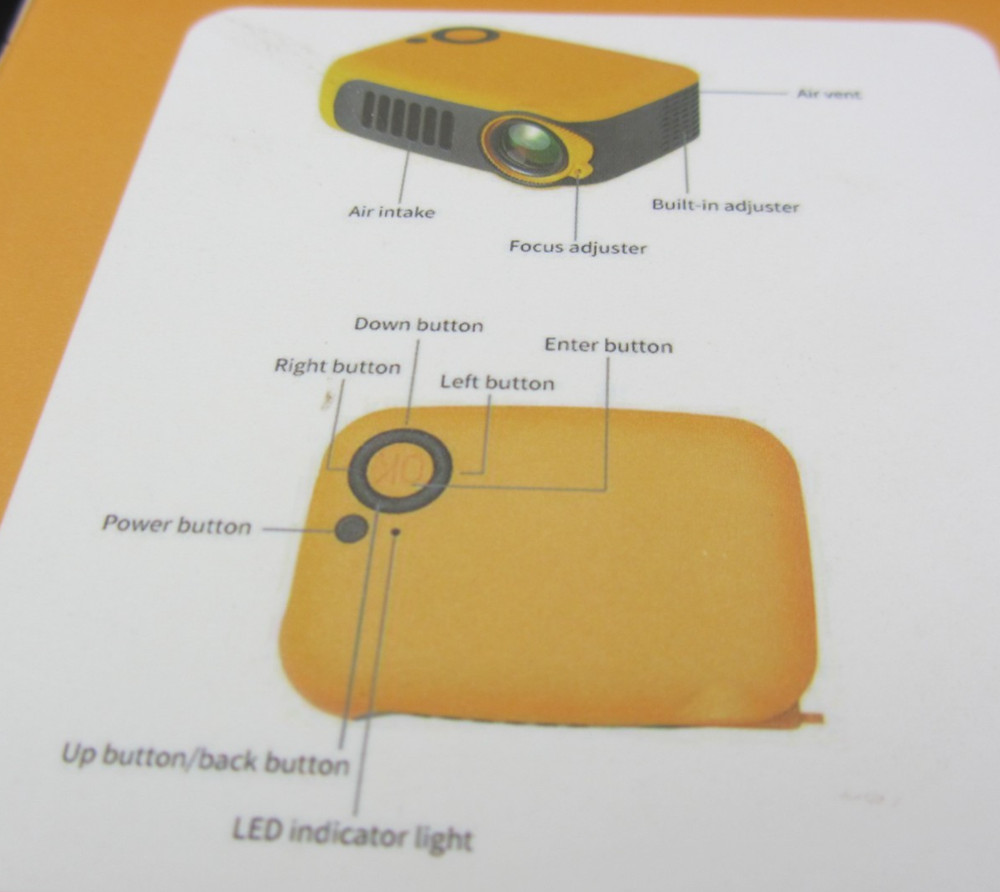 Cose Belle A2000 Mini Portable Projector – Full HD 1080P Support