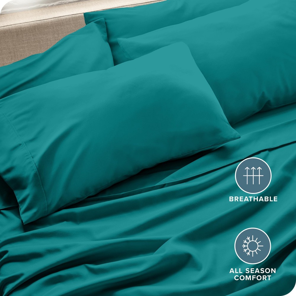 Emerald Microfiber Pillowcases 20X30 Standard Queen 4 Pack Soft And Durable