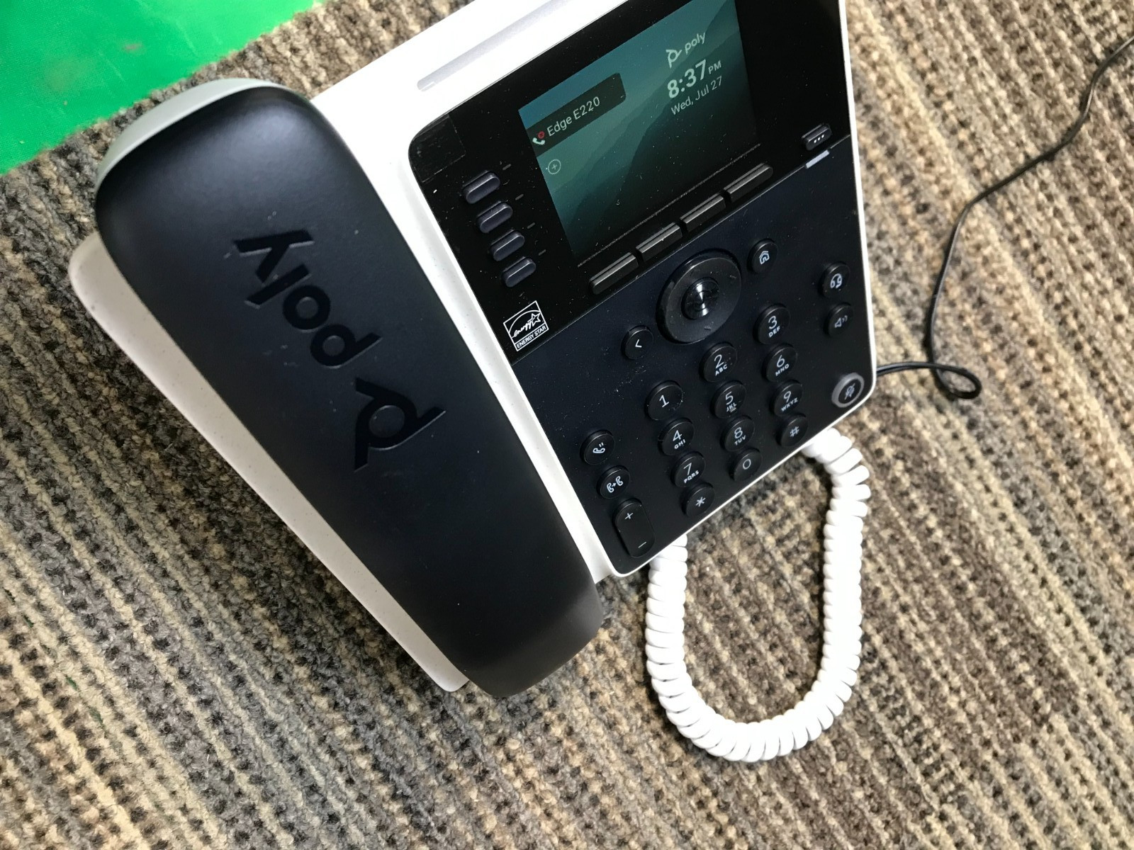 Poly Edge E220 2.5-in Color Display 16-Line Desktop VoIP Phone