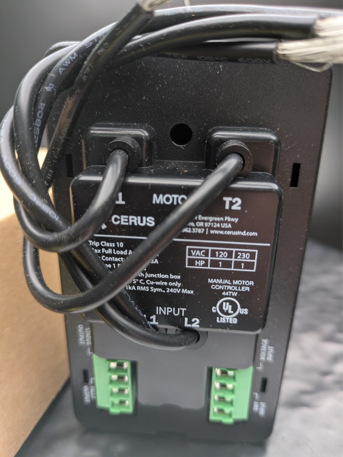 BAS-1P SINGLE PHASE BUILDING AUTOMATION MOTOR STARTER CERUS NEW IN BOX