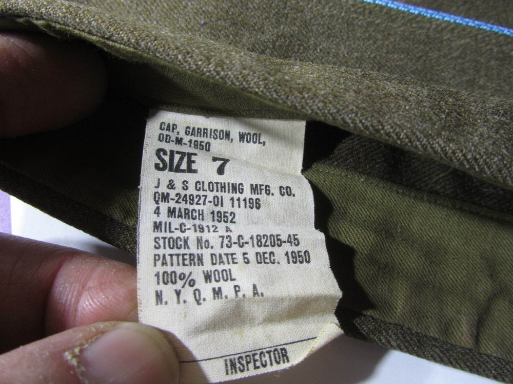 ORIGINAL KOREAN WAR US AIRBORNE PARATROOPER OVERSEAS INFANTRY CAP HAT-SIZE 7