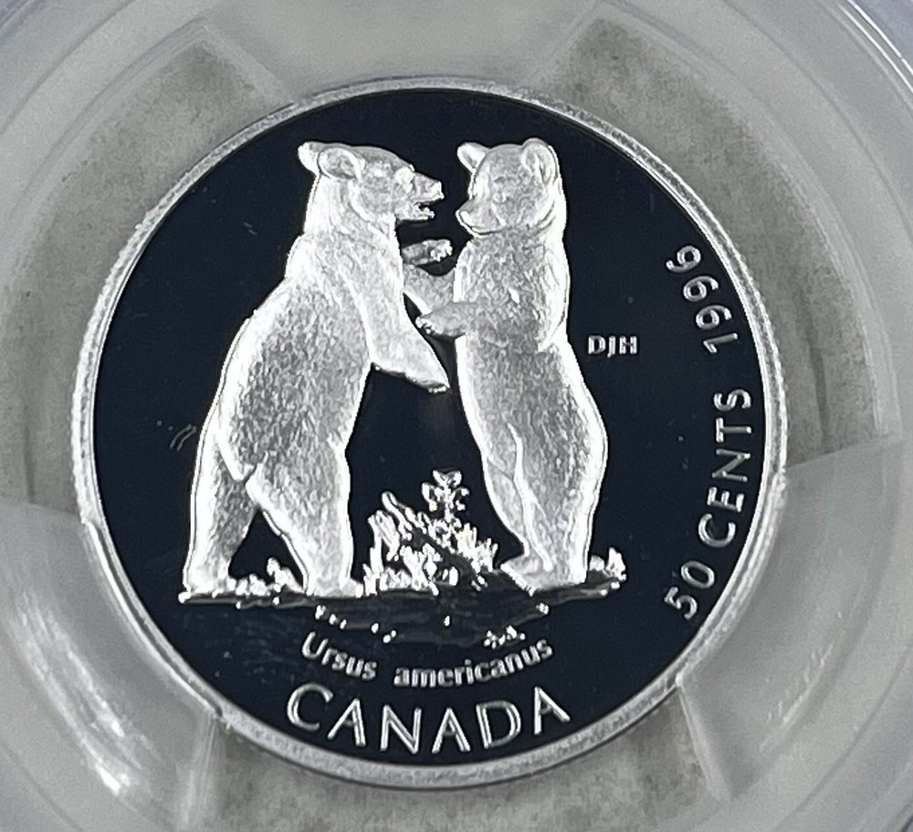 1996 50C PCGS PR69DCAM Canada Bear Cubs