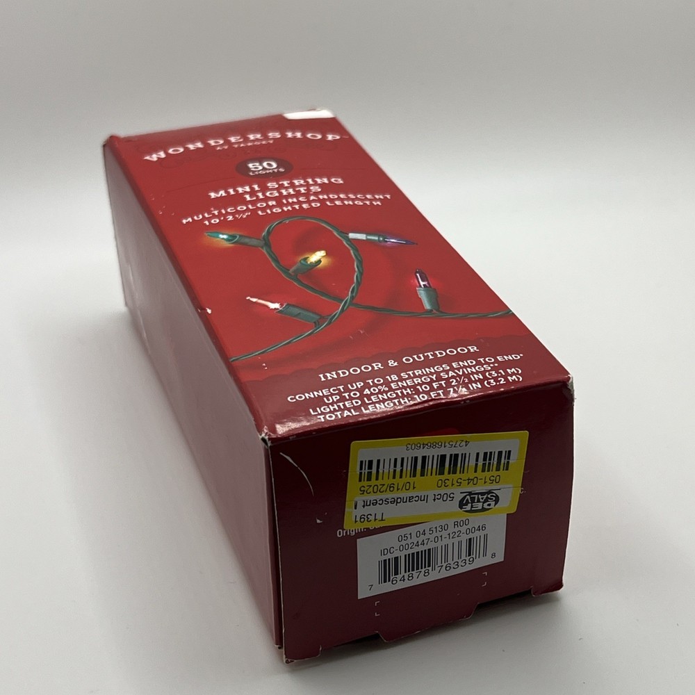 50 Count Wondershop Mini Colored String Lights BOX DAMAGE