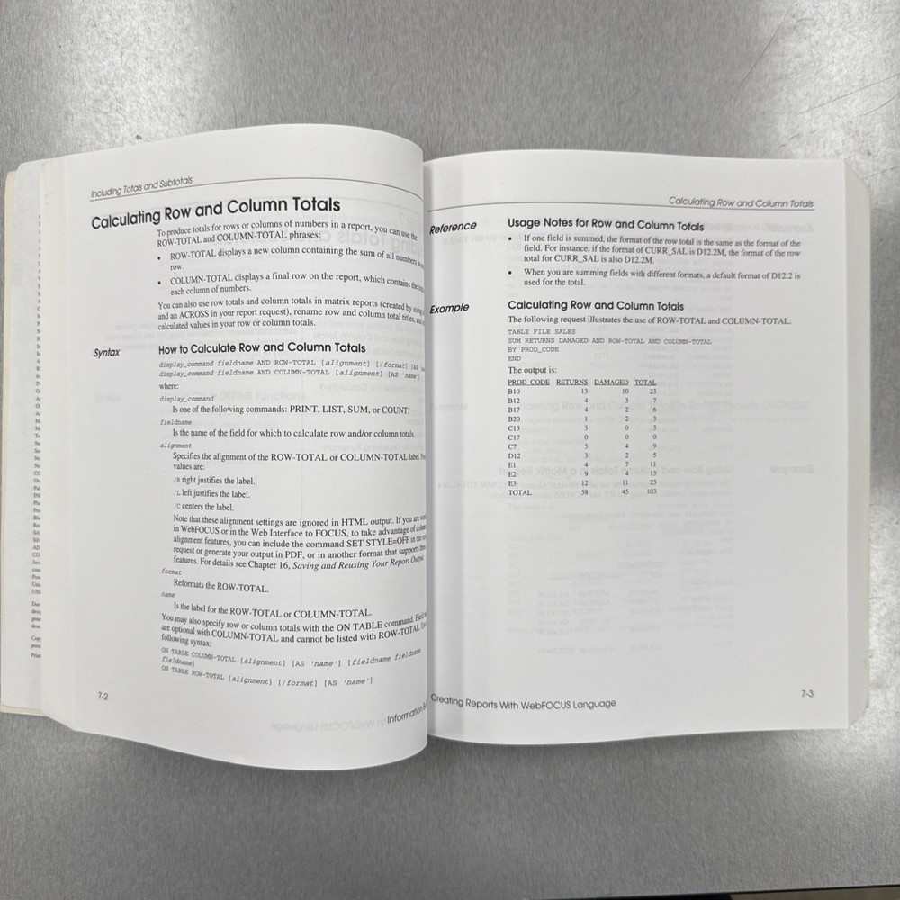 Webfocus Creating Reports Version 4 Release 3 Information Builders 2001 Rare VG