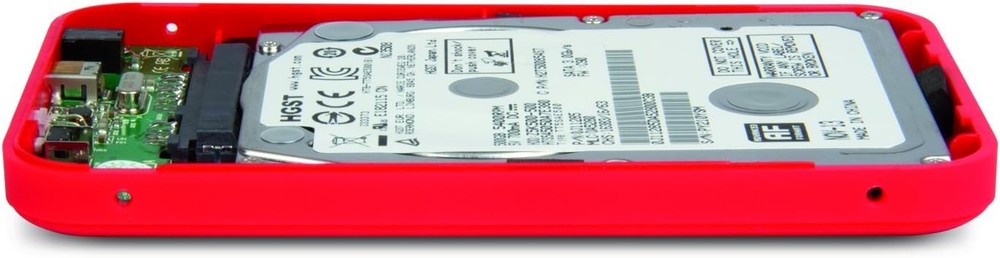 Hamlet BOX PER HDD 2.5IN USB3.0 RED