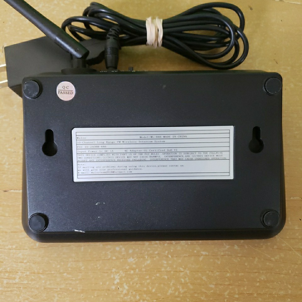 Wuloo Wireless Home Intercom System WL-666 SINGLE UNIT