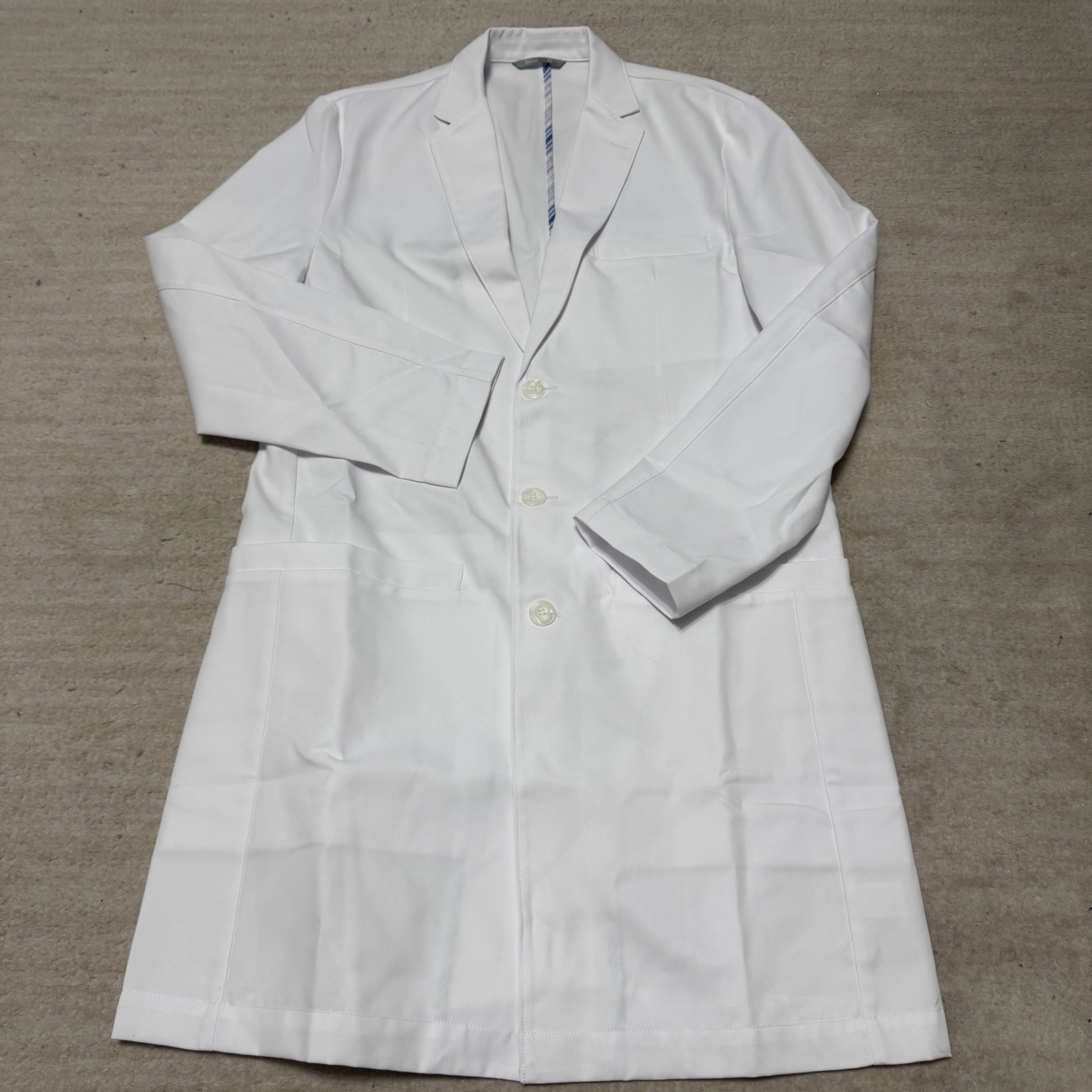 Medelita Wilson Slim Fit Lab Coat White Professional Men's Size 42 NWOT