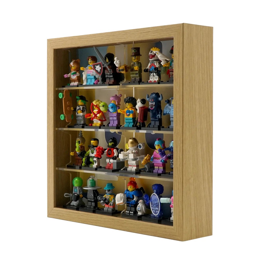 Small Sannhed Frame Insert Compatible with Lego Minifigs, 4 Rows (9.75" x 9.75")