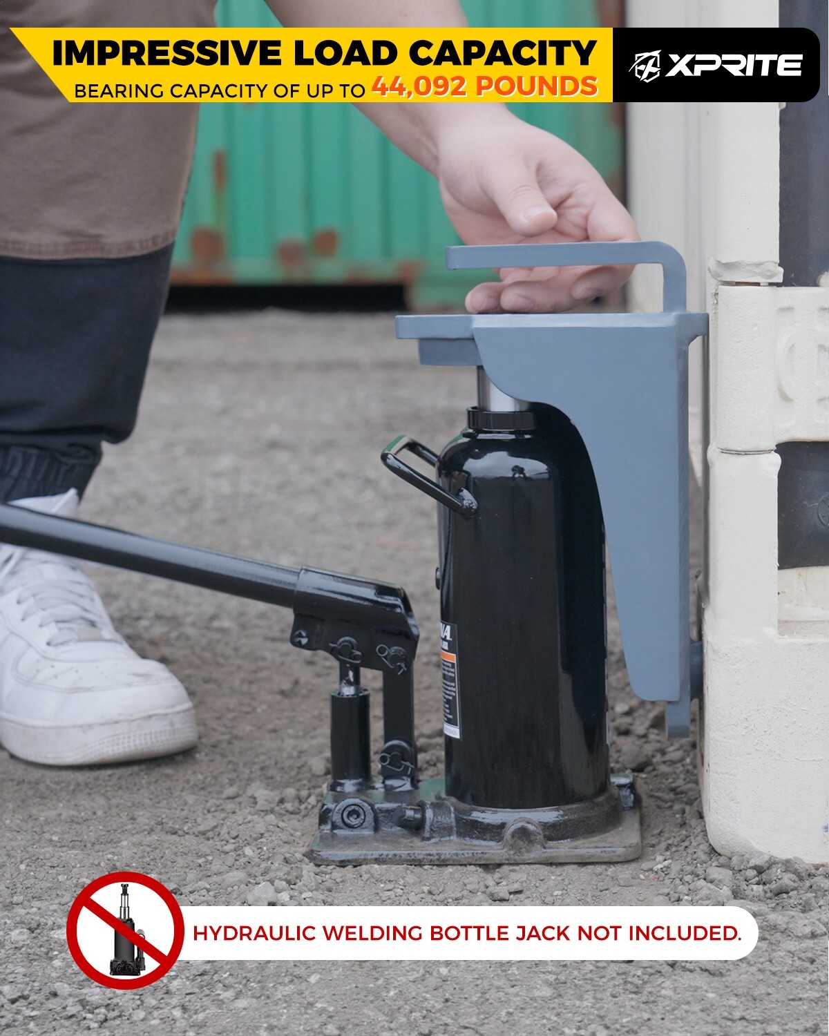 Steel Shipping Container Jack Lug with L-Shaped Handle, Jack Leveling Attachment