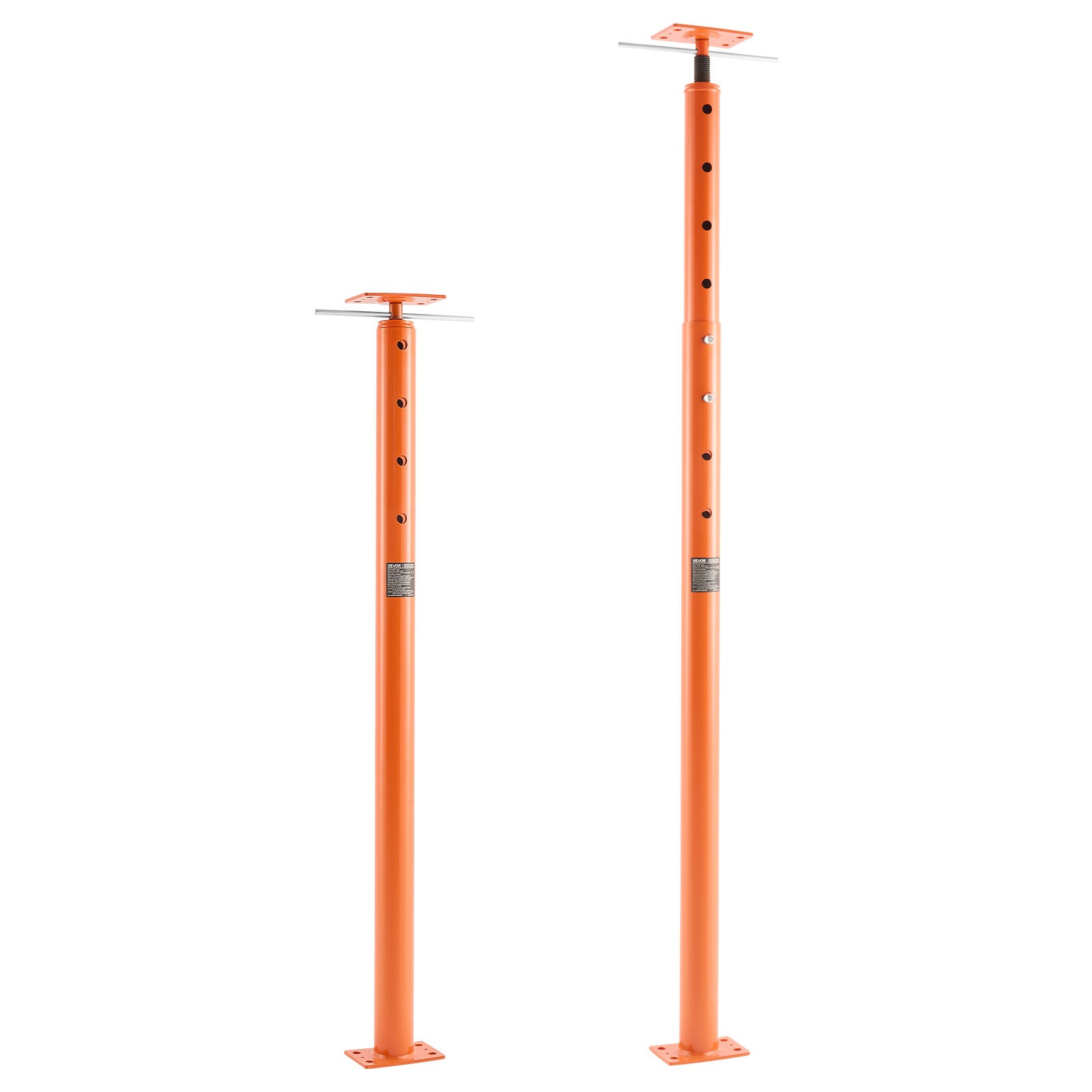 VEVOR House Floor Jacks Adjustable Floor Jack Post Leveling Lift 2PCS 53-93 Inch
