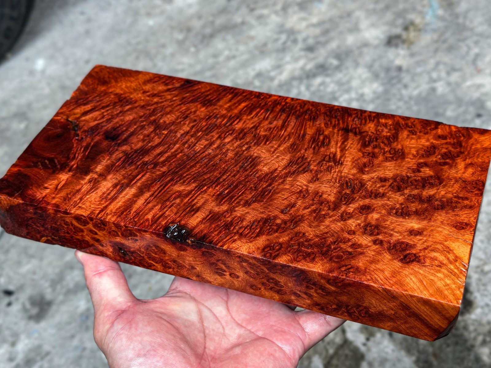 RARE!! Amboyna Burl ,Exotic Wood, Lumber, Knife Timber Handle Lumber #2895