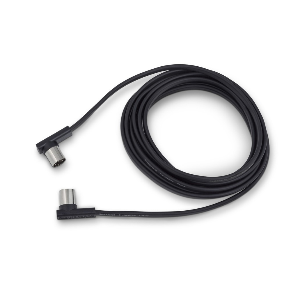 RockBoard Flat Patch MIDI Cable, 500 cm (16.40'), Black, Low-Profile,