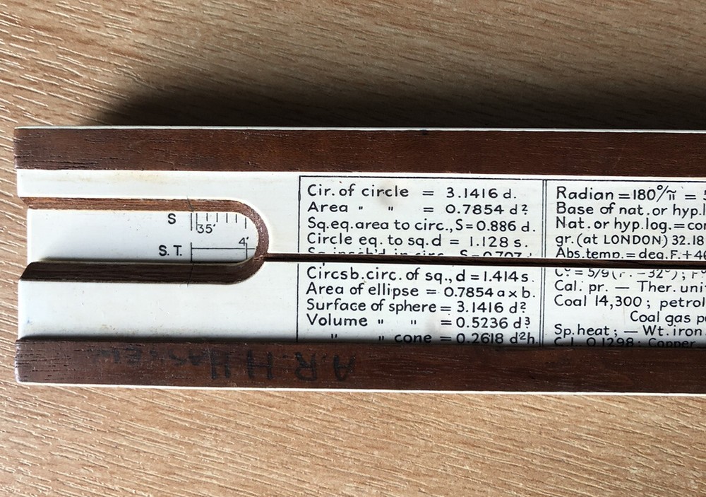 Vintage Technical Slide Rule With Box