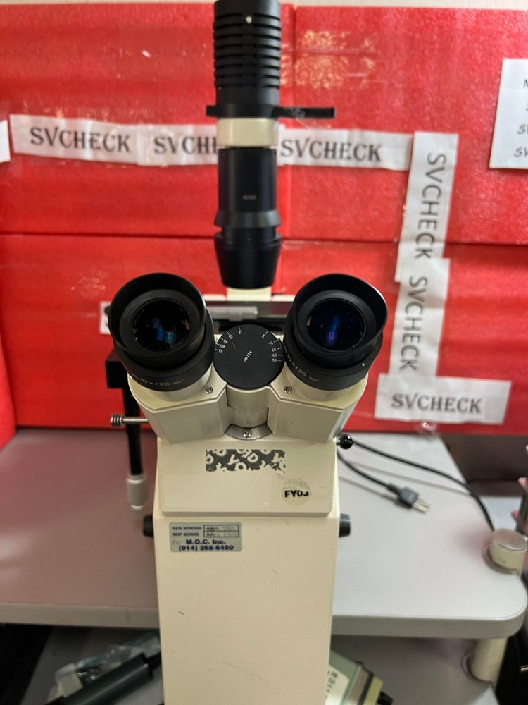 Zeiss Axiovert S100 Inverted Contrast Fluorescence Microscope with 2 Objectives