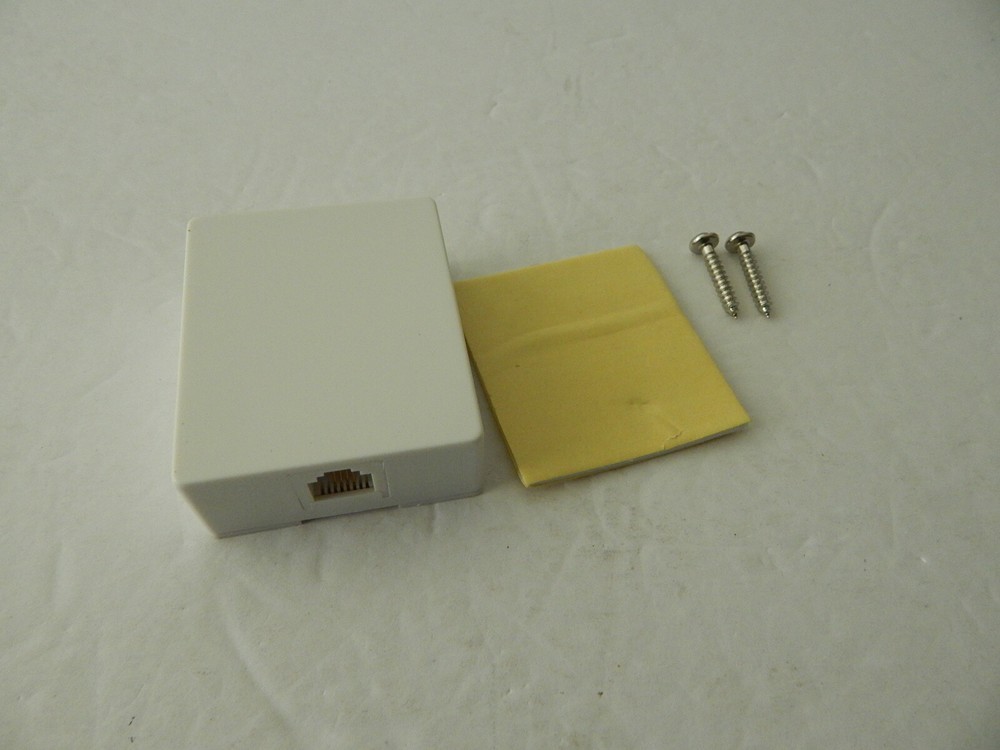 Universal External RJ11 Phone Jack 4-Wire White New