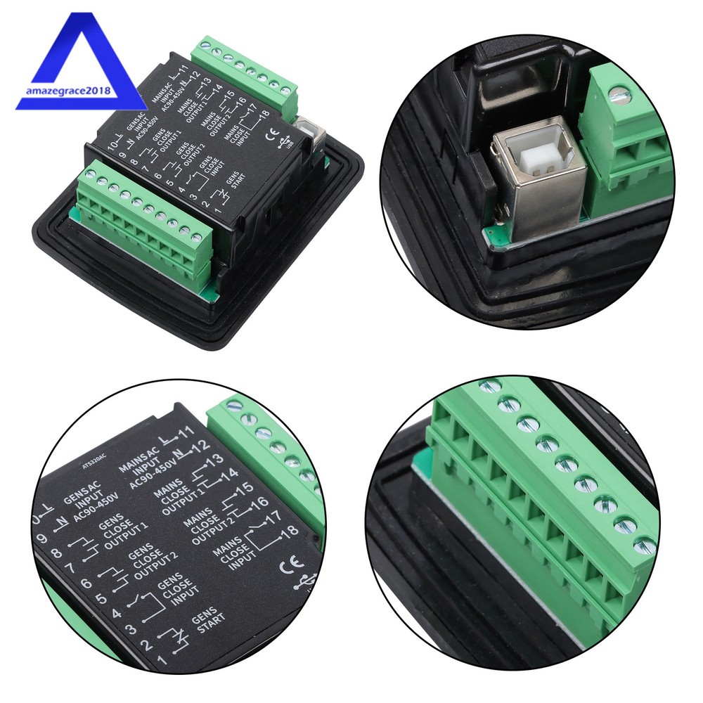1PC Controller Panel ATS320AC Generator ATS Module design LCD screen USB Port