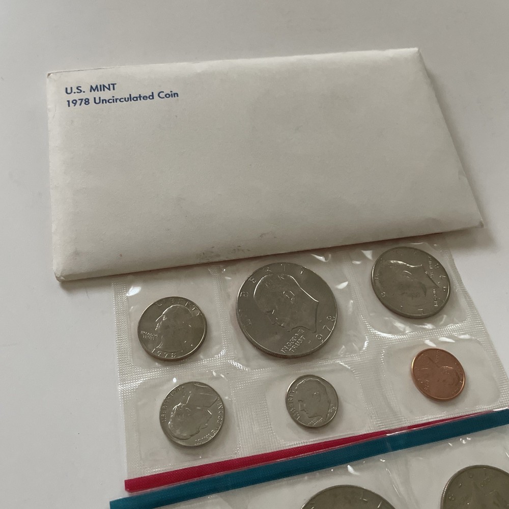 1978 P & D Mint Set US 12 Coins with This Set-With Envelope & COA