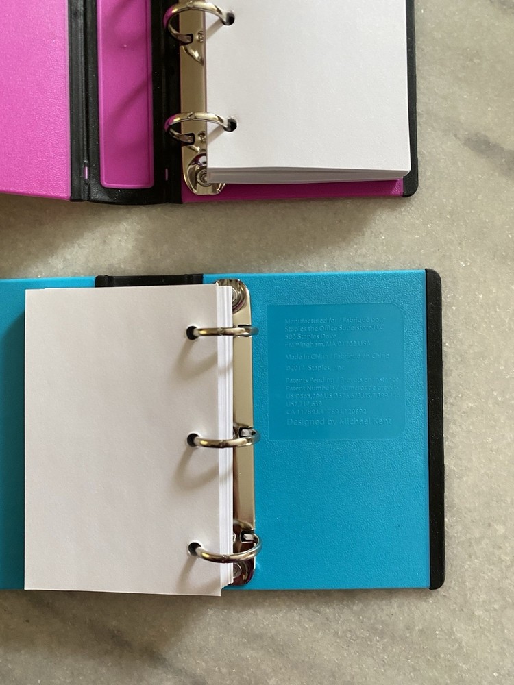 Lot Staples Micro Binders With Unlined Sheets & Mini Composition Notebooks