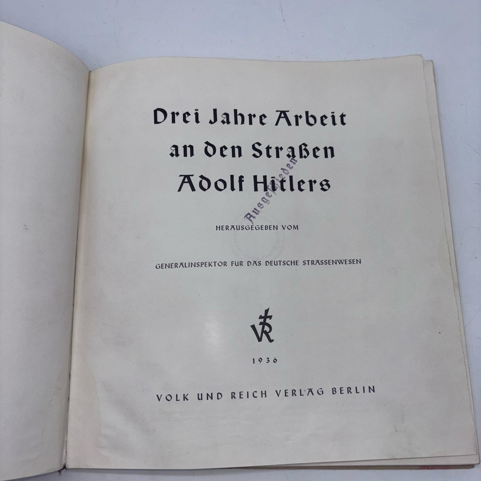"Drei Jahre Arbeit an den Straßen Adolf Hitlers" 1936 Making Of German Highway