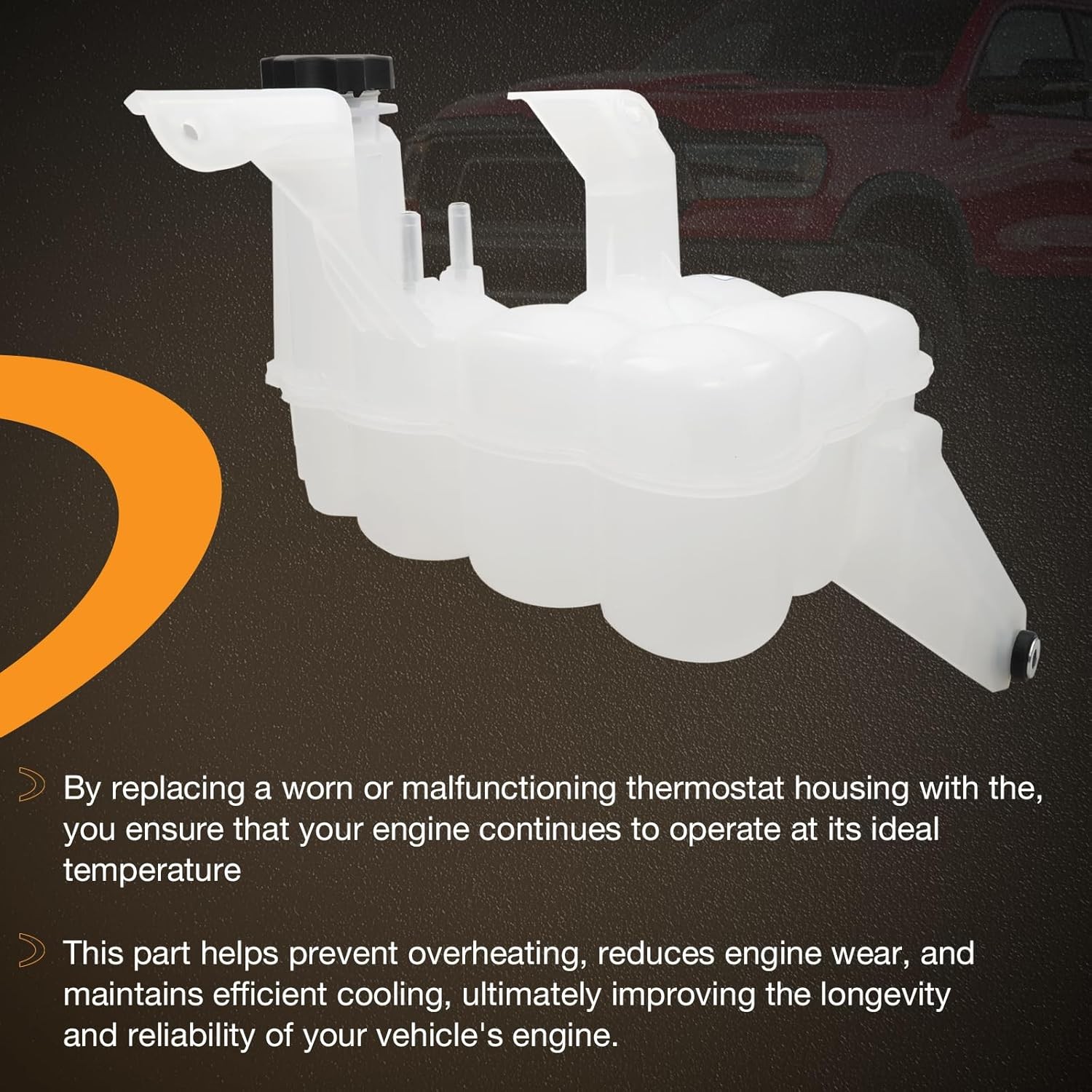 603-839 Engine Coolant Reservoir w/ Cap For 2013-2018 Ram 2500 3500 4500 5500