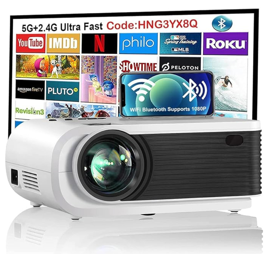 JIFAR HD Projector with WiFi and Bluetooth