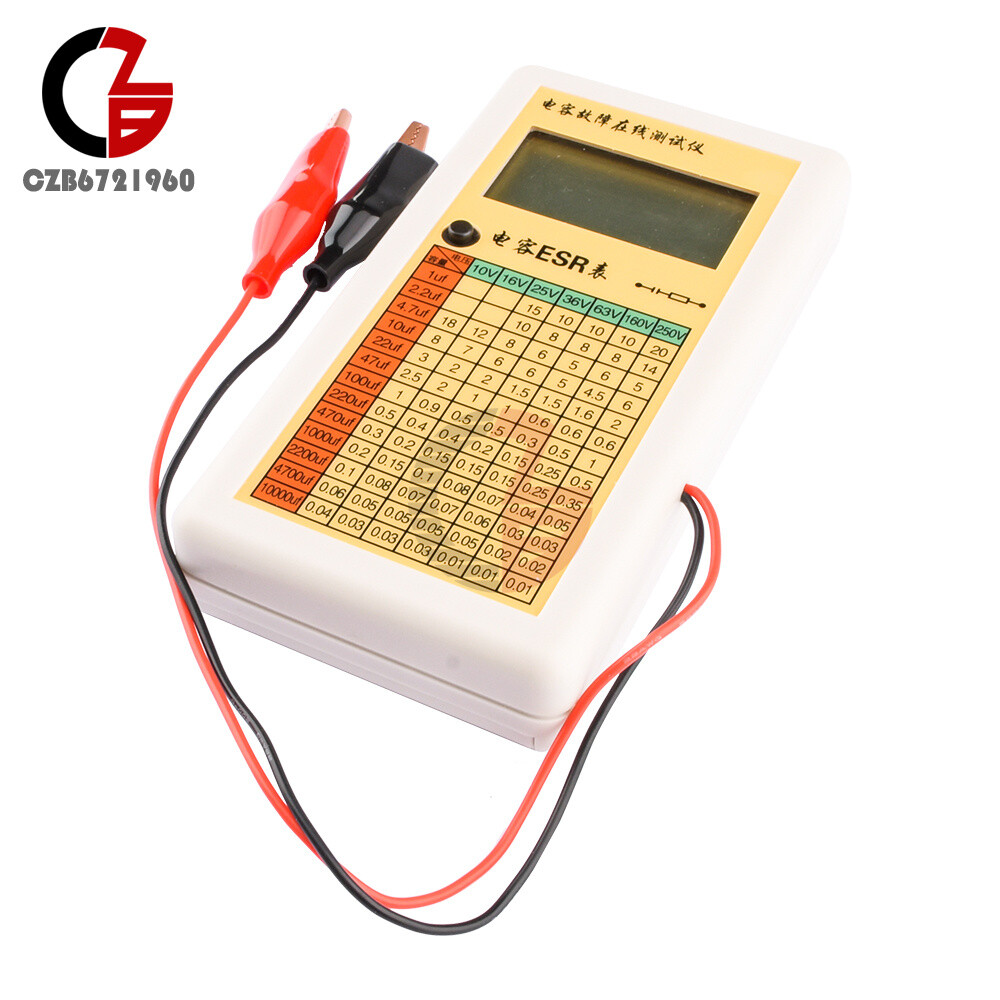 Ohm LCD Digital ESR Capacitance Meter In Circuit Tester MSP430F413 Chip Control