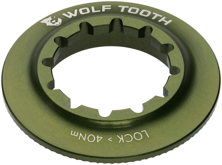 Wolf Tooth Center Lock Internal Spline Lockrings Olive