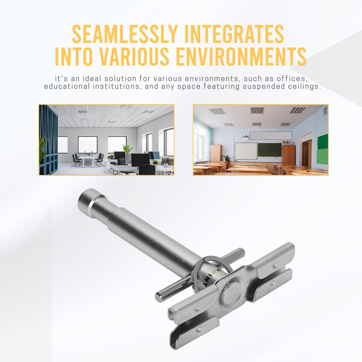 Flashpoint Drop Ceiling Scissor Clamp with Baby (5/8") Pin #DC-BP-S