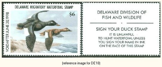 D2K Delaware Duck Stamp 1997 $6.00