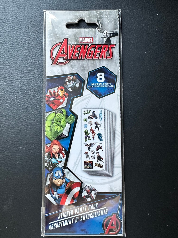 Marvel Avengers Sticker Party Pack 8 Sheets ea NEW